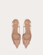 VLOGO SIGNATURE SLINGBACK PUMP IN CALFSKIN LEATHER 80MM - Image 3